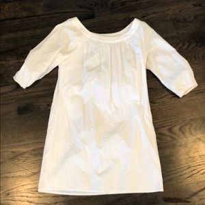 DVF  white shift dress.  Size 2.